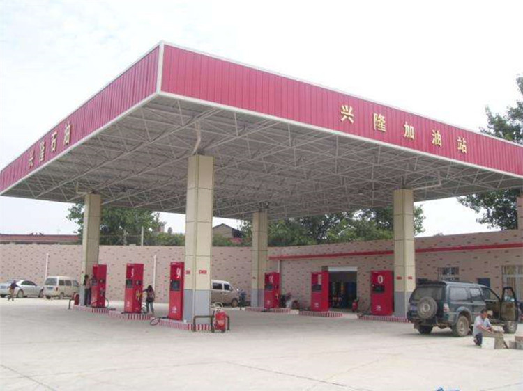 青浦加油站钢结构网架案例9